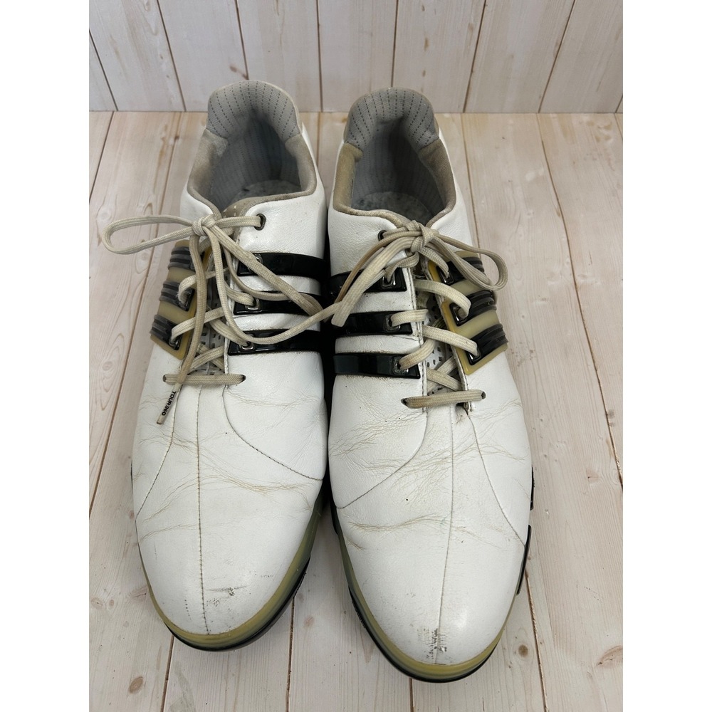 Adidas Tour 360 4.0 Thintech Leather Golf Shoes White/Black Men's Size 11.5 - Picture 10 of 10